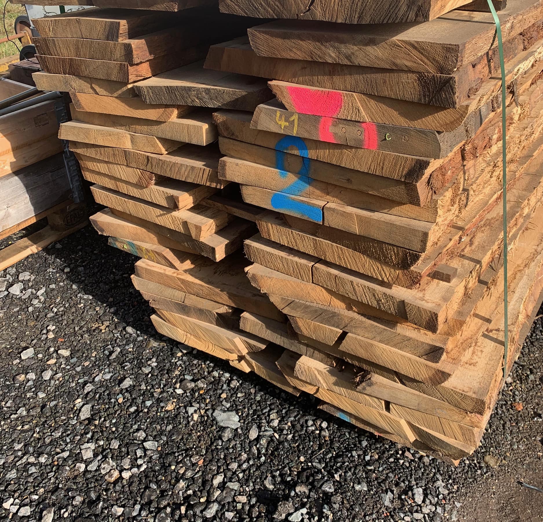 Waney Edge Oak Boarding | Kiln Dried Hardwood